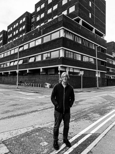 Richard Davis outside Cavendish Halls 2024 taken by Anna Marsden