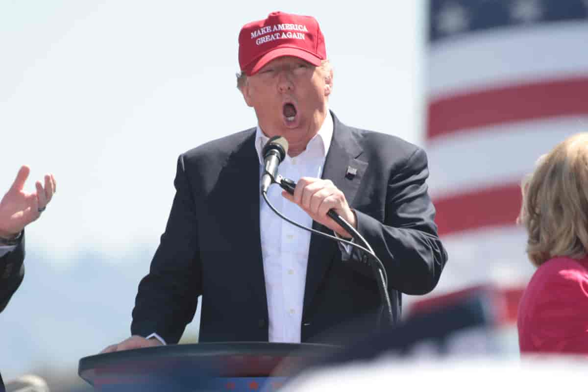 Donald Trump at a rally.