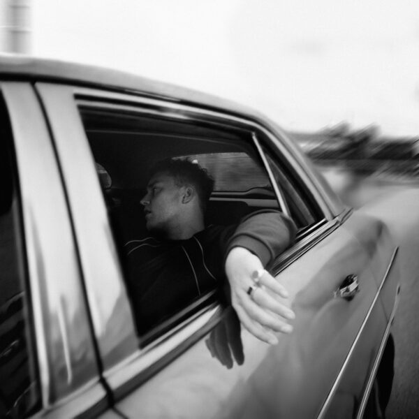 Sam Fender in a car 
