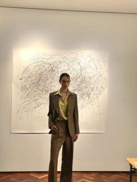 Banshee of Savile Row Suit with Printed Silk Shirt