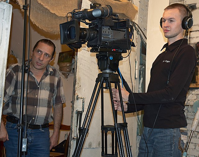 Russia. Elektrostal. TV camera SONY DSR 250P. 2007 year