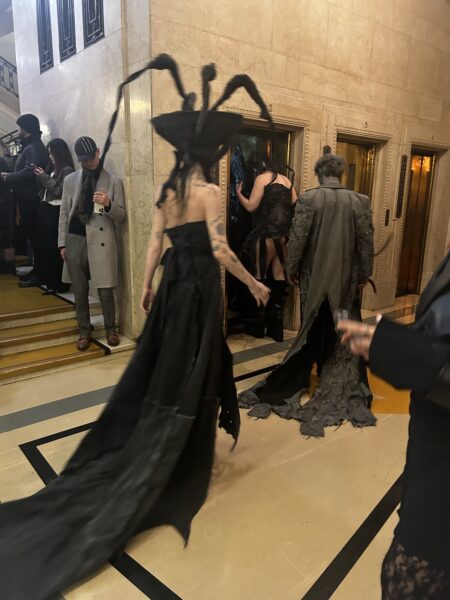 Models Getting into the lift at flair fashion show afterparty 