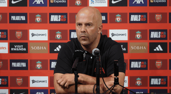 Liverpool manager Arne Slot in a pre-season press conference, 2024