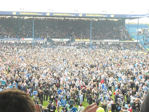 Sheffield Wednesday fans celebrate promotion in 2012.