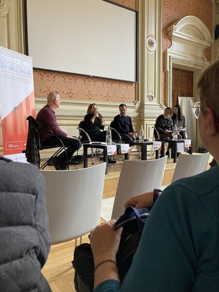 Bora Chung speaking. Manchester Literature Festival.
