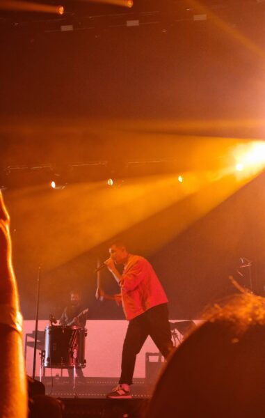 Dan Smith from Bastille during 'Things we lost in the fire.'