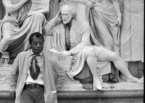 James Baldwin at the Albert Memorial.