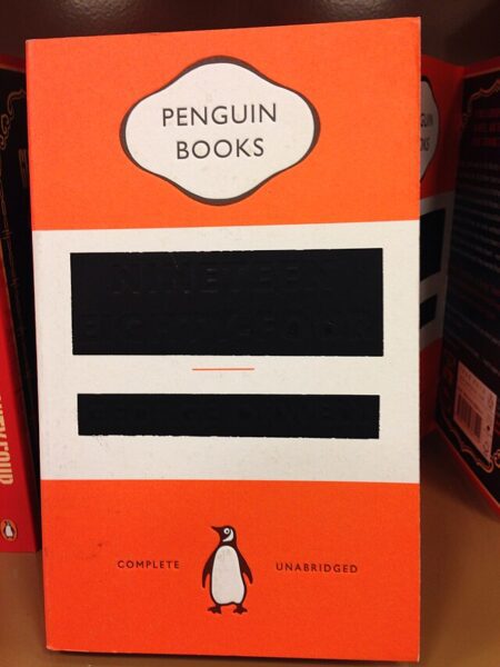 Current cover of the philosophical classic, Orwell's 1984.