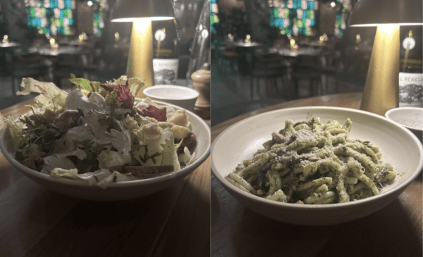 Pasta and Salad at Pip