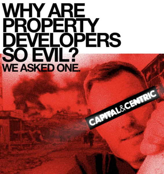 Stat magazine article entitled: Why are property developers so evil? We asked one