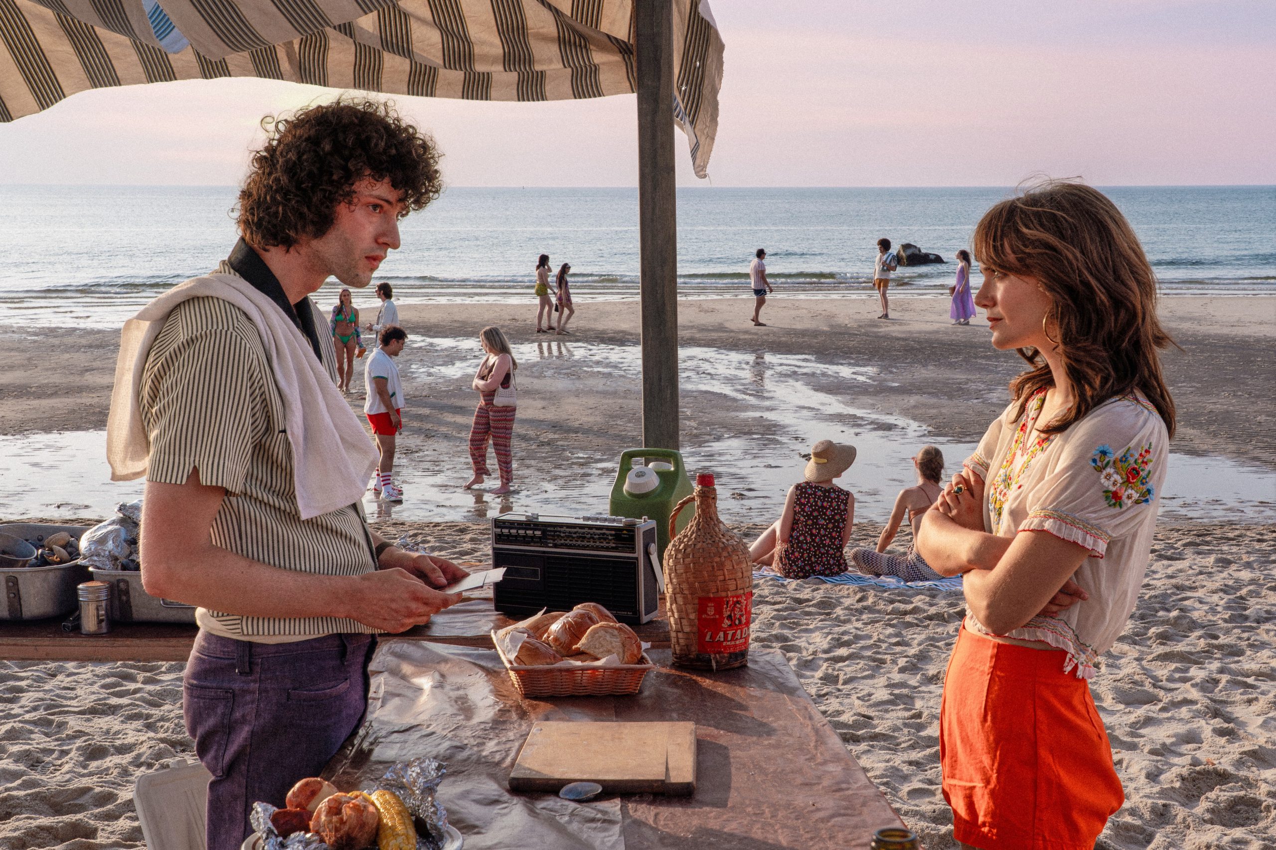 Dominic Sessa and Emilia Jones in Matt Johnson's 2026 film 'Tony'