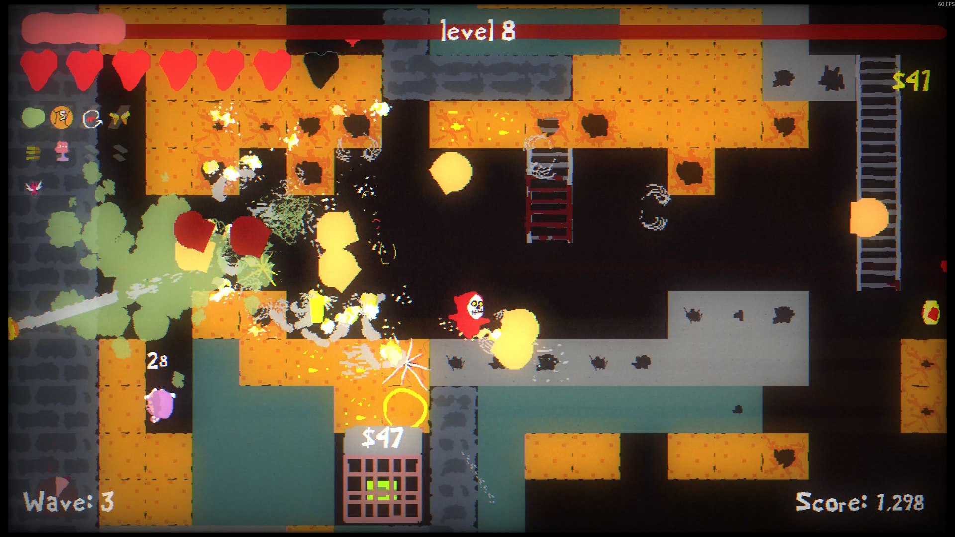 Gameplay footage of the roguelite game Blood Dungeon, developed by Messhof
